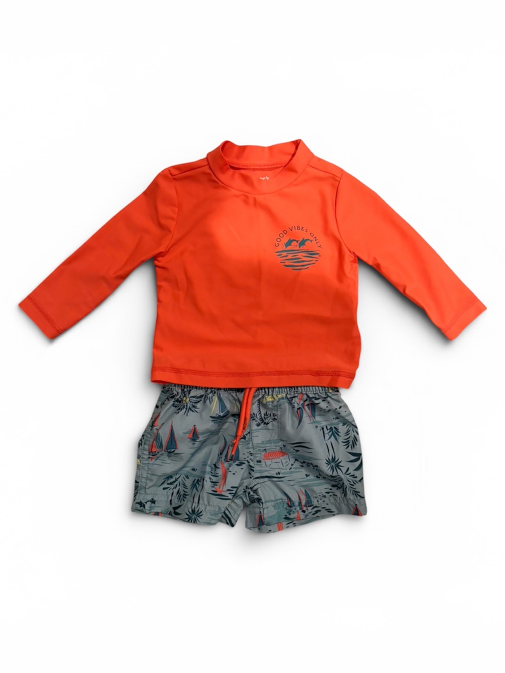 Carter's Swim Trunks and Rash Guard